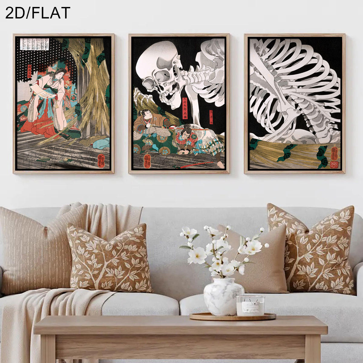Home Decor Quirky - 3pcs Retro Japanese Takiyasha The Witch