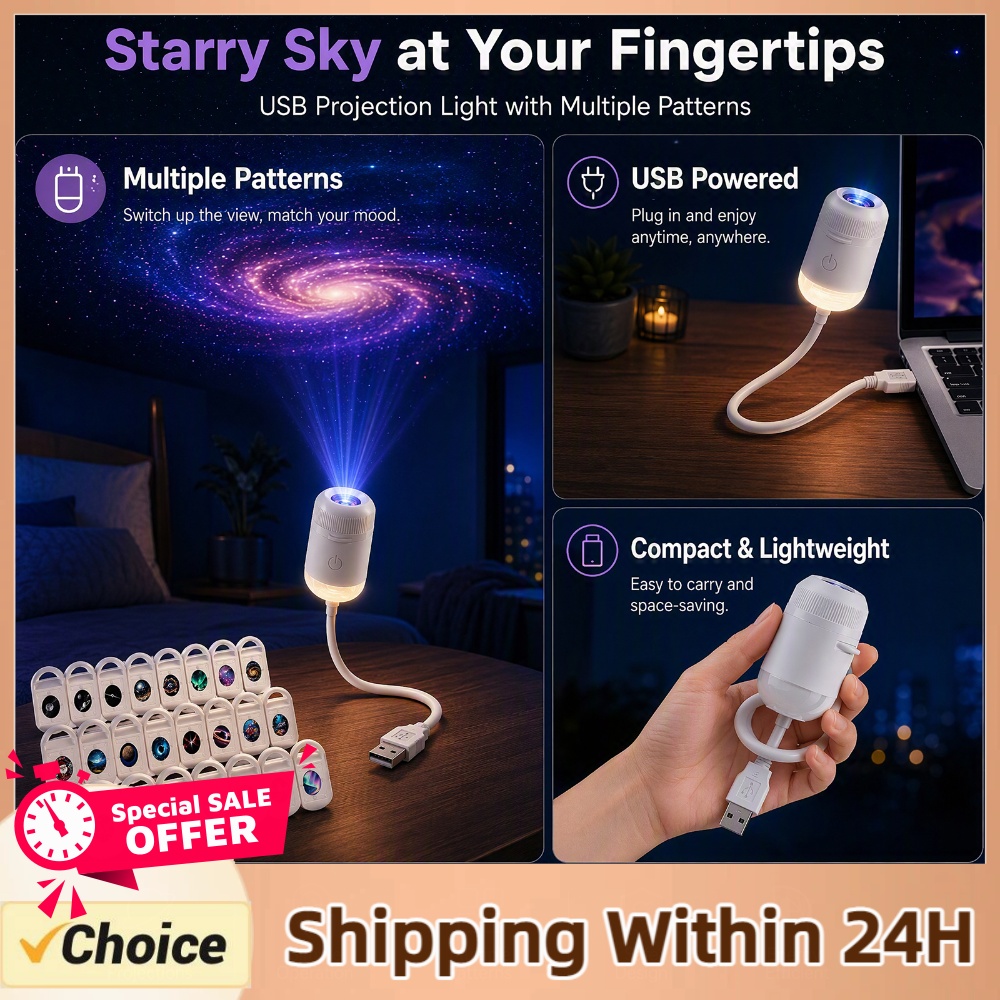 Home Decor Lamp - USB Starry Sky Projector Lamp HD