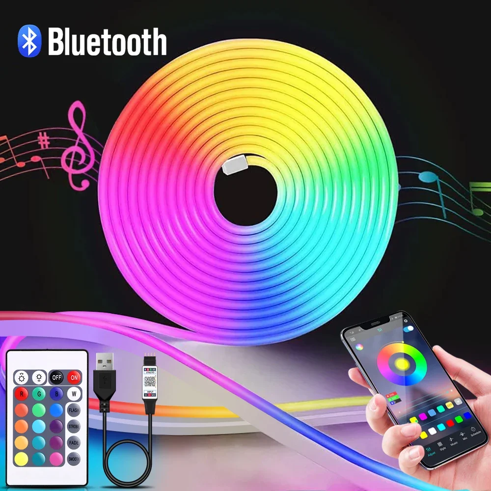 Home Decor Lamp - 1-5m RGB LED Neon Strip Light