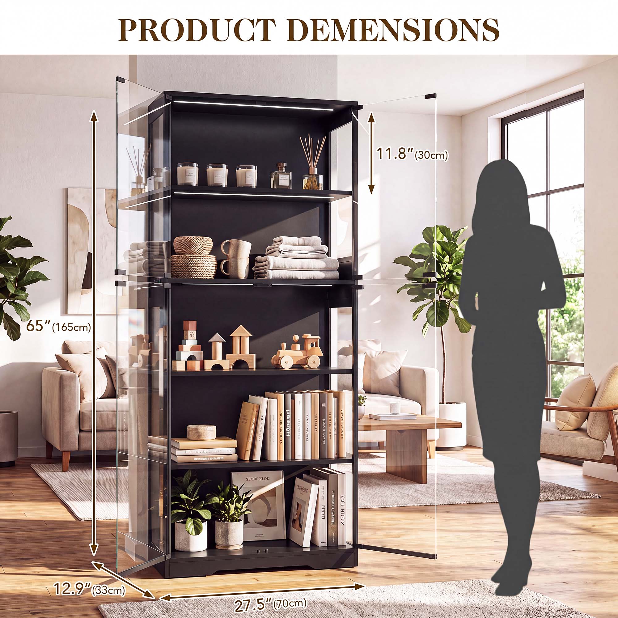 TCGBKAF 5‑Tier Display Cabinet - Home Decor Lamp 评论和价格