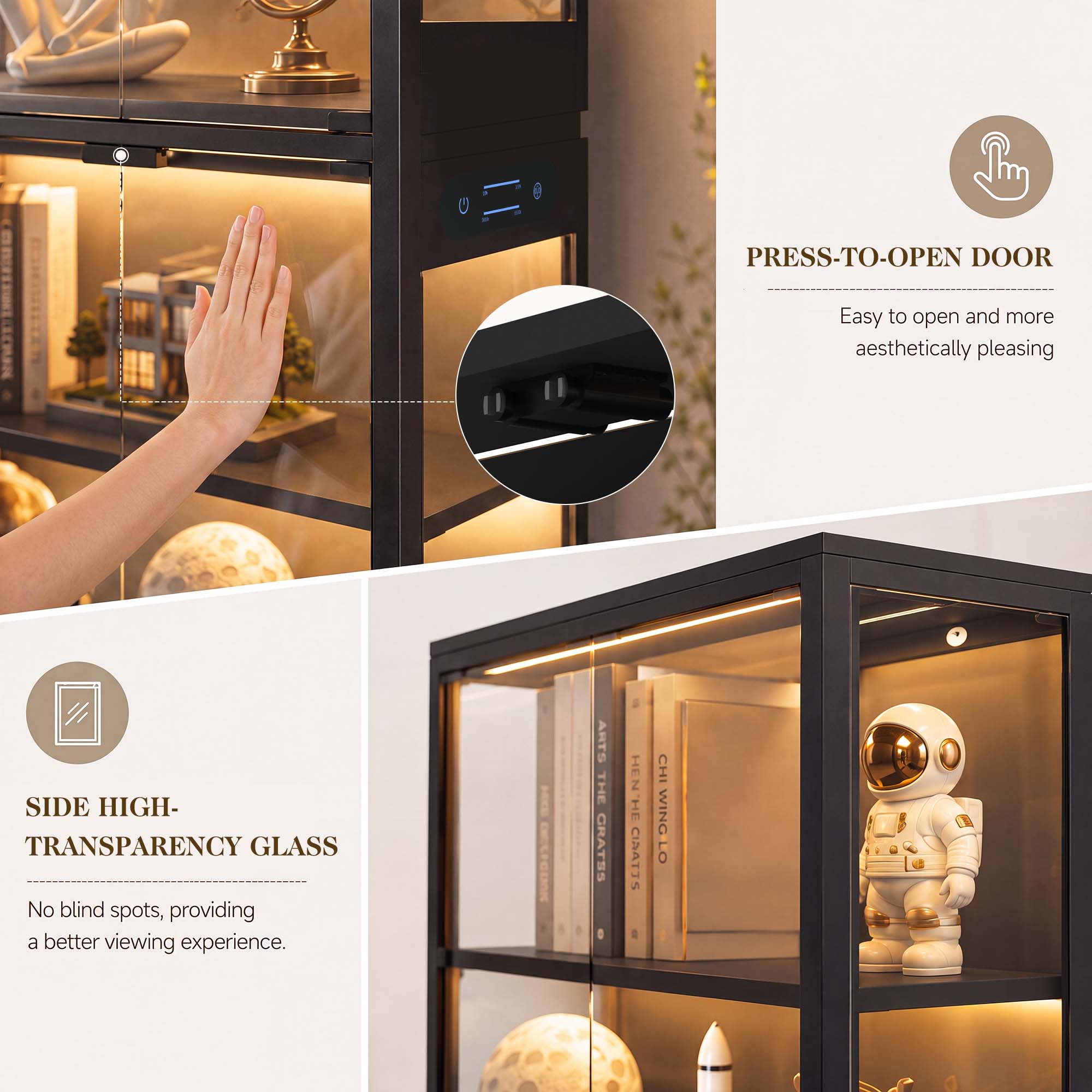 TCGBKAF 5‑Tier Display Cabinet - Home Decor Lamp 评论和价格