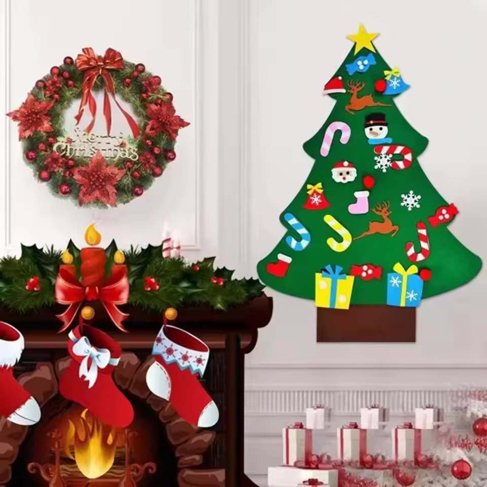 Kids DIY Felt Xmas Tree Set Ch - Home Decor Diy Ideas 评论和价格
