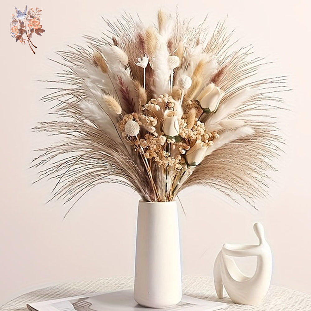 80Pcs Artificial Dried Flowers - Home Decor Vase With Flowers 评论和价格