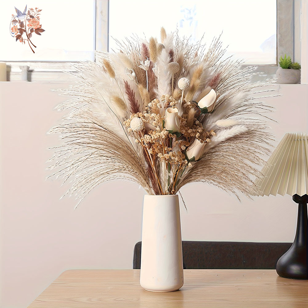 80Pcs Artificial Dried Flowers - Home Decor Vase With Flowers 评论和价格