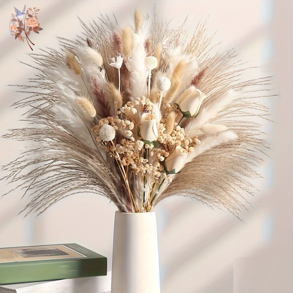 80Pcs Artificial Dried Flowers - Home Decor Vase With Flowers 评论和价格
