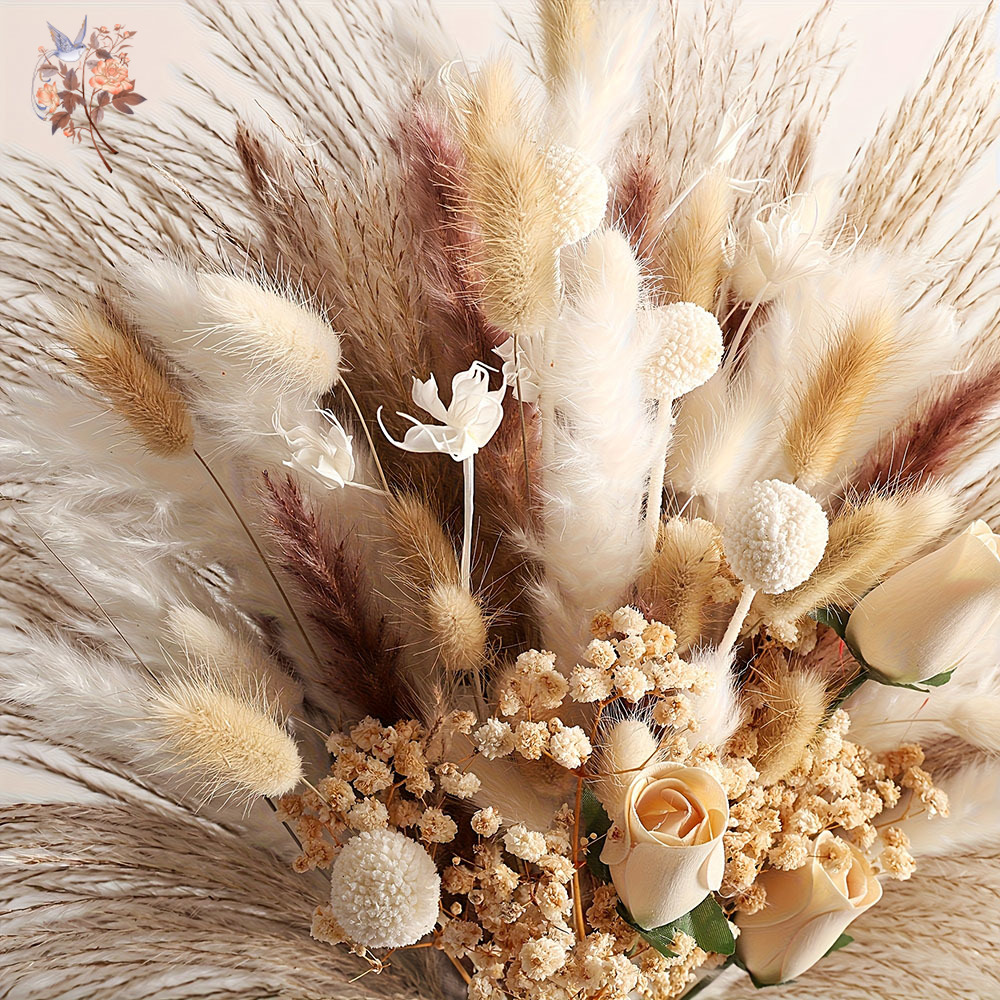 80Pcs Artificial Dried Flowers - Home Decor Vase With Flowers 评论和价格