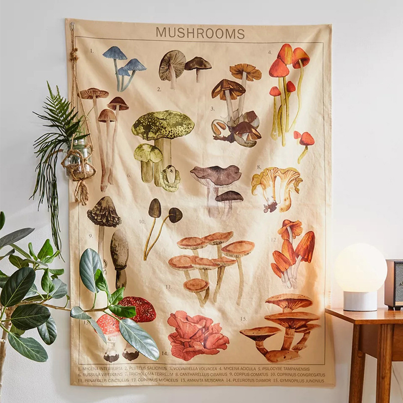 Psychedelic Mushroom Tapestry  - Aesthetic Tapestry 评论和价格