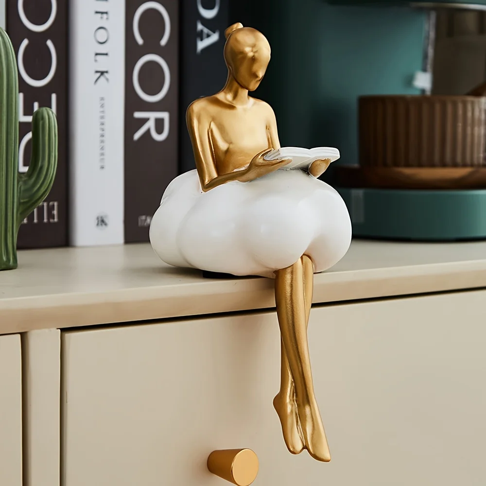 Cloud Girl Sculpture Abstract  - Home Decor Y2K 评论和价格