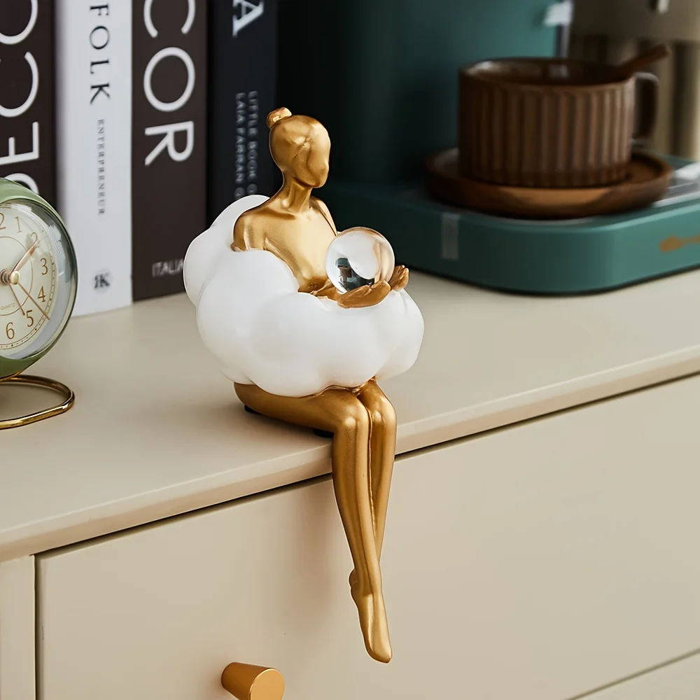 Cloud Girl Sculpture Abstract  - Home Decor Y2K 评论和价格