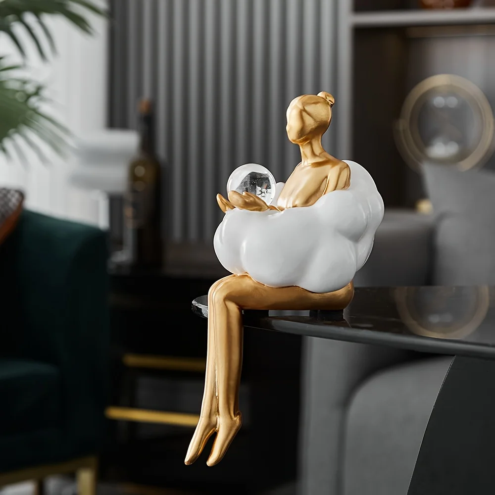 Cloud Girl Sculpture Abstract  - Home Decor Y2K 评论和价格