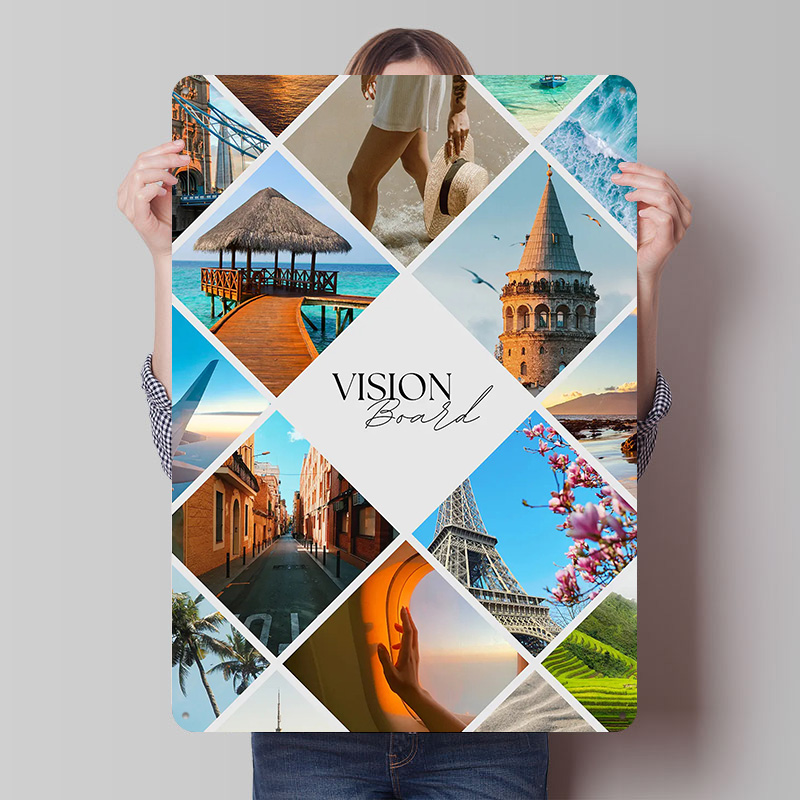 Travel Vision Board Collage Pr - Home Decor Vision Board 评论和价格