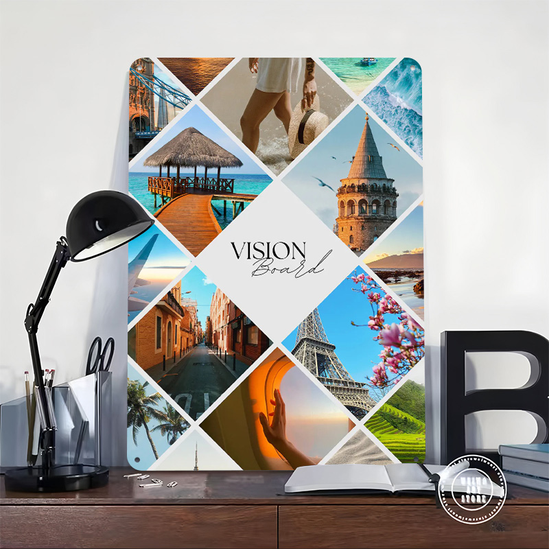 Travel Vision Board Collage Pr - Home Decor Vision Board 评论和价格