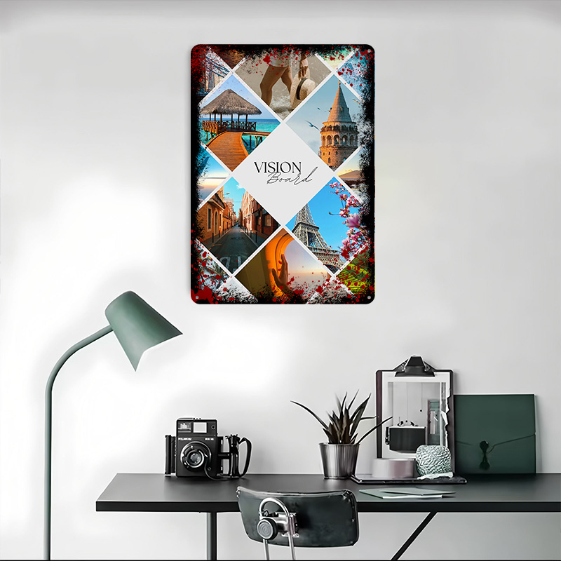Travel Vision Board Collage Pr - Home Decor Vision Board 评论和价格