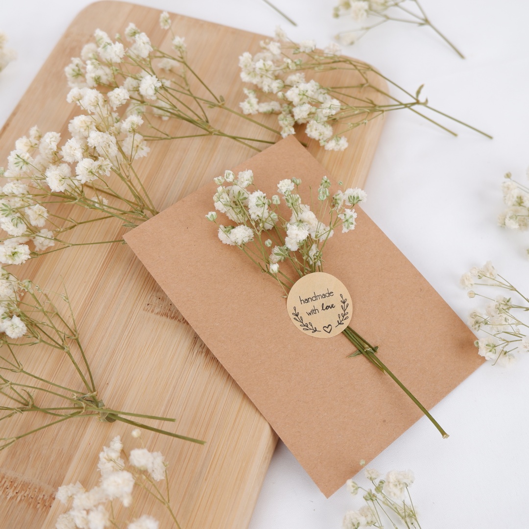 Dried Flowers White Mini Dried - Home Decor Vase With Flowers 评论和价格