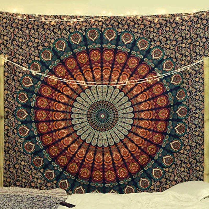 Hippie Mandala Tapestrys India - Aesthetic Tapestry 评论和价格