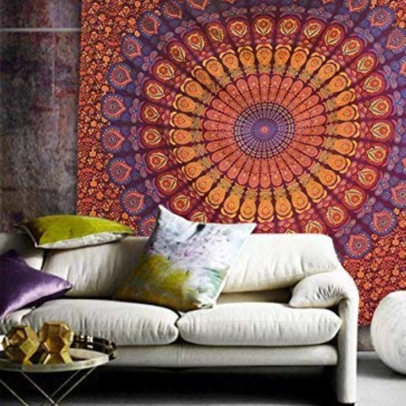 Hippie Mandala Tapestrys India - Aesthetic Tapestry 评论和价格