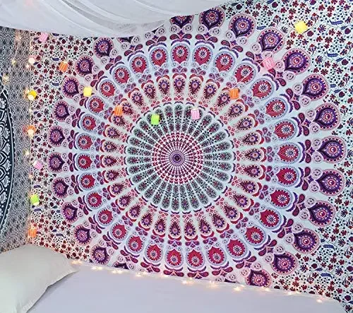 Hippie Mandala Tapestrys India - Aesthetic Tapestry 评论和价格