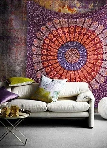 Hippie Mandala Tapestrys India - Aesthetic Tapestry 评论和价格