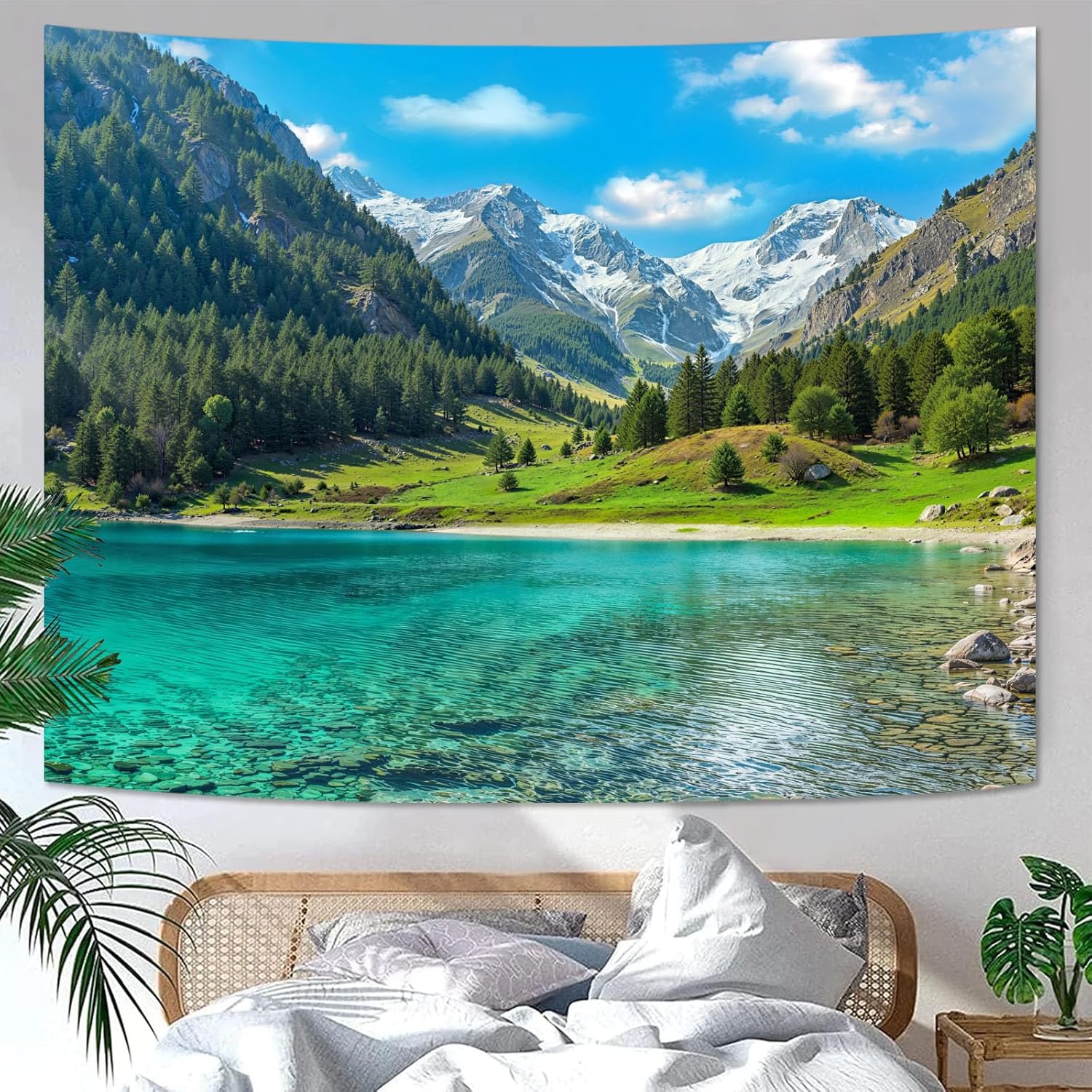 Nature Forest Mountain Tapestr - Aesthetic Tapestry 评论和价格