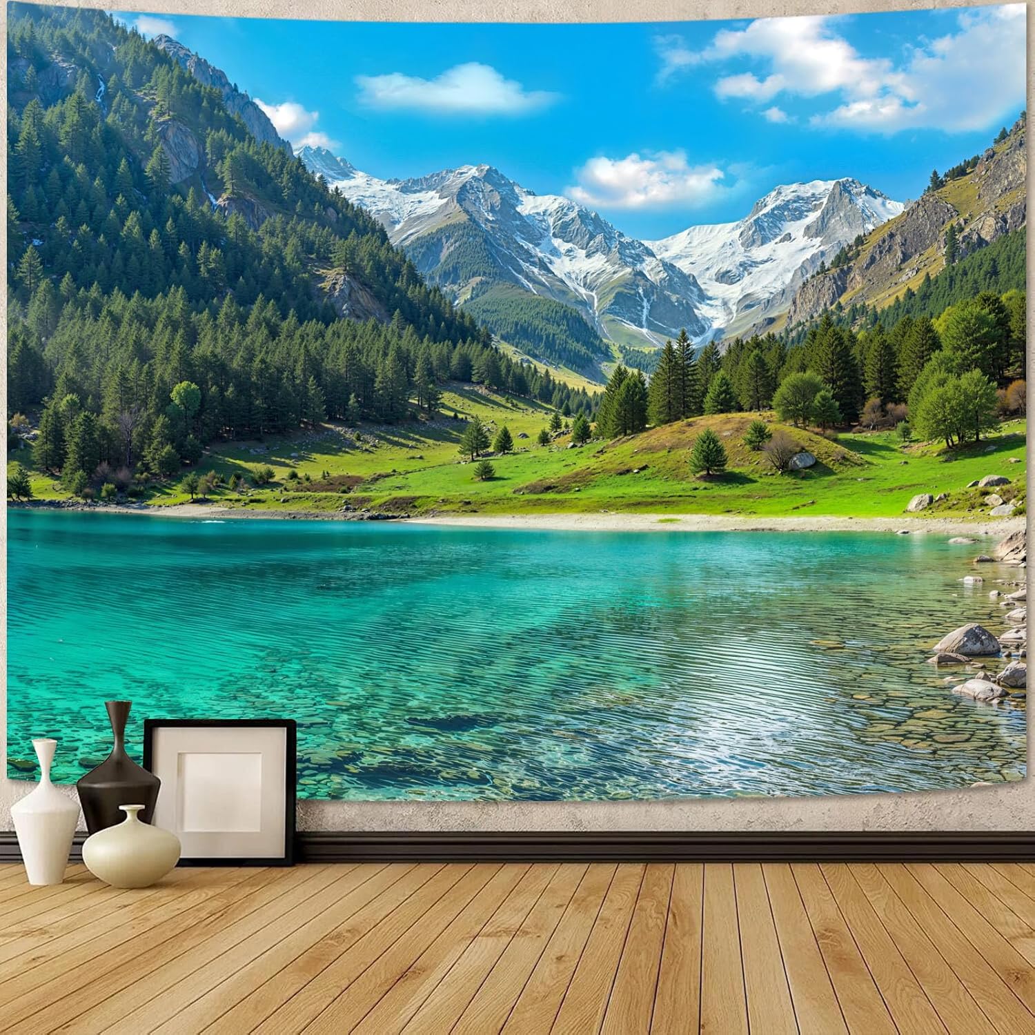 Nature Forest Mountain Tapestr - Aesthetic Tapestry 评论和价格