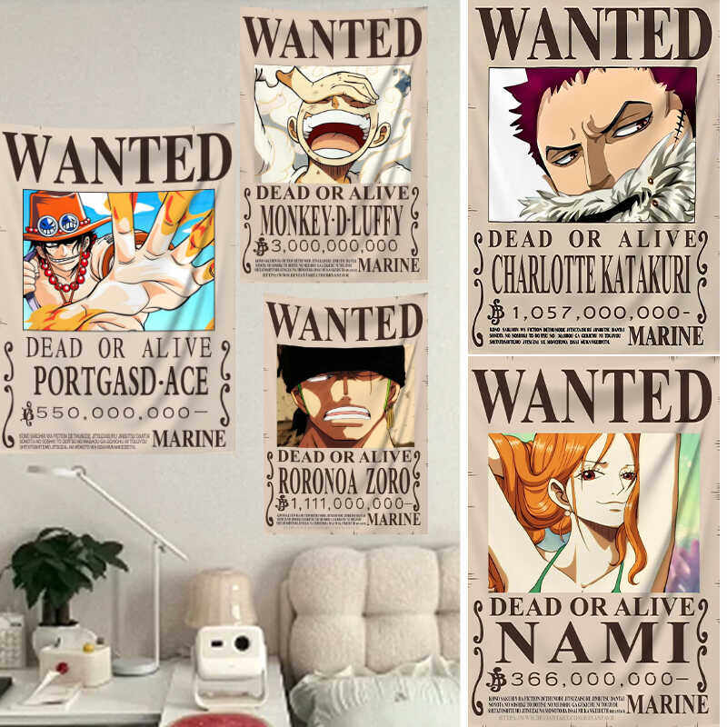 One Piece Manga Tapestry Wante - Aesthetic Tapestry 评论和价格