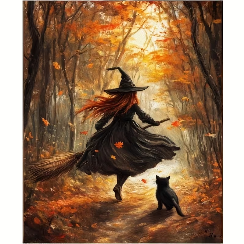 Retro Alloween Autumn Witch On - Home Decor Quirky 评论和价格