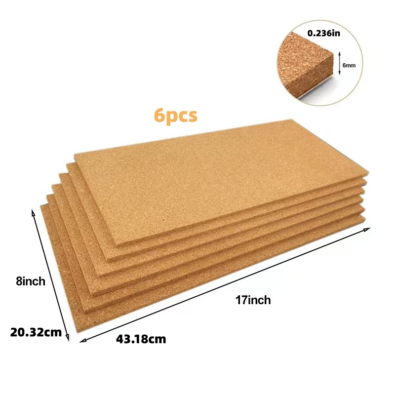 6-Piece Cork Board Bulletin Bo - Home Decor Vision Board 评论和价格
