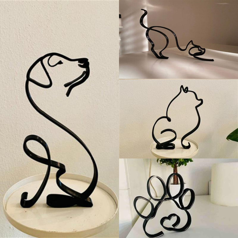 Dog Art Sculpture Metal Dog Ab - Home Decor Y2K 评论和价格