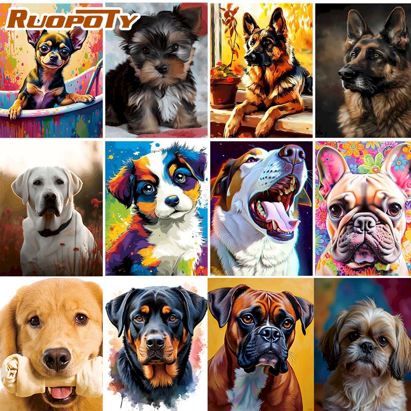 RUOPOTY Dog Diamond Painting H - Home Decor Diy Ideas 评论和价格