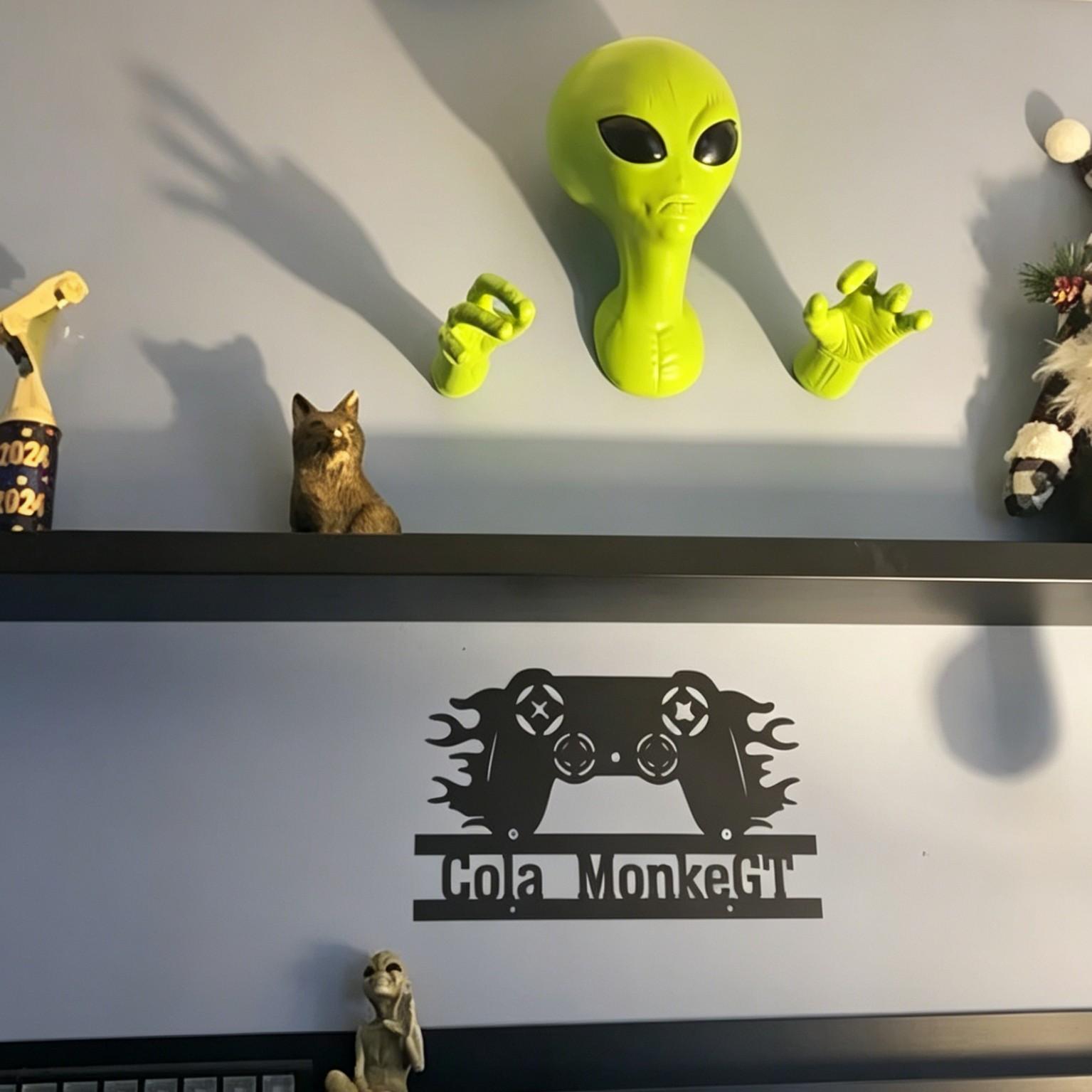 1 Green Alien Pendant, 3D Alie - Home Decor Quirky 评论和价格