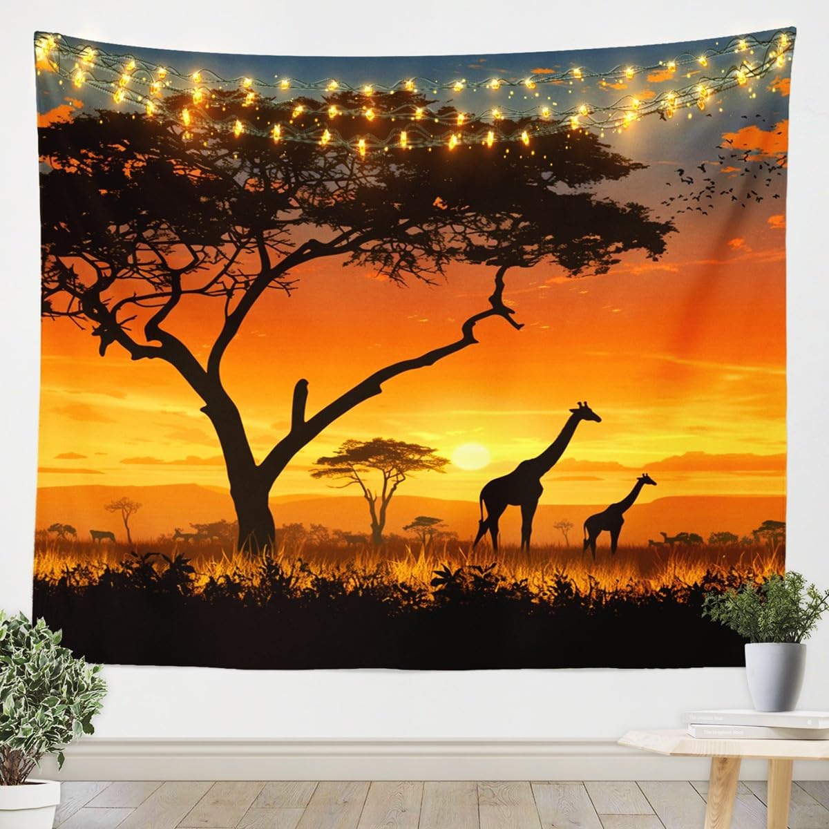 Wildlife Safari Tapestry, Sere - Aesthetic Tapestry 评论和价格