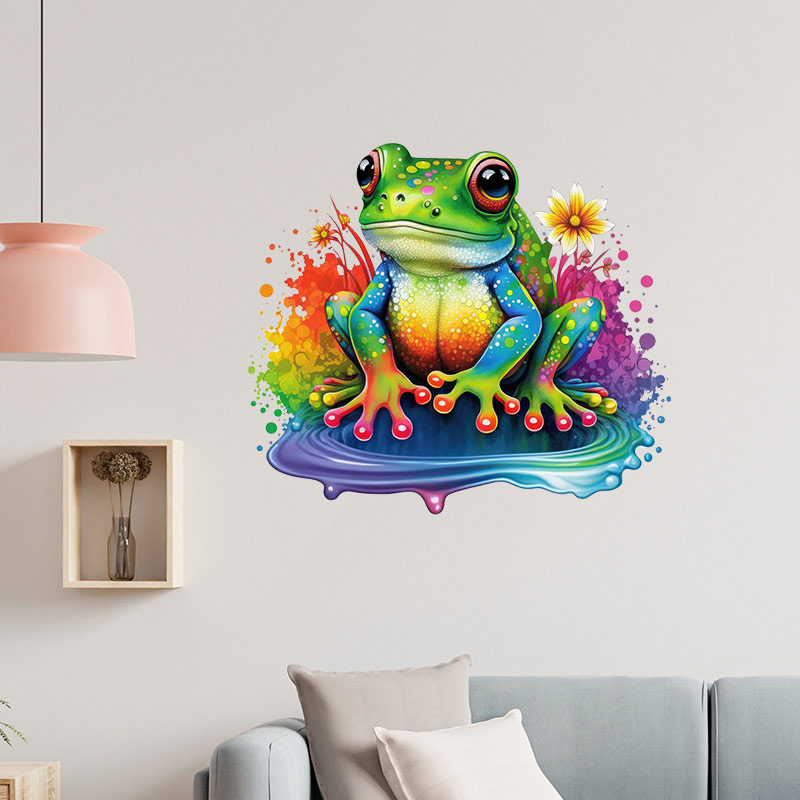 M728 Cute Rainbow Frog Wall St - Home Decor Y2K 评论和价格