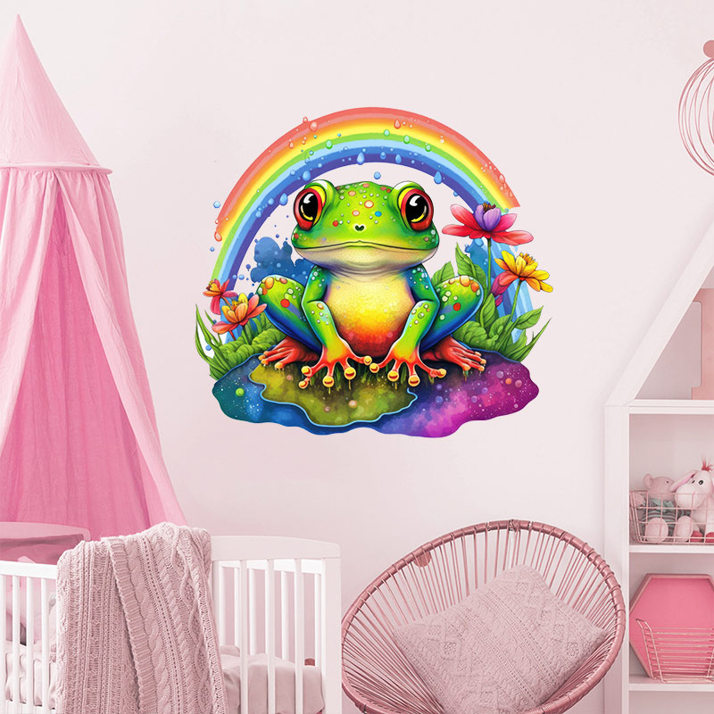M728 Cute Rainbow Frog Wall St - Home Decor Y2K 评论和价格
