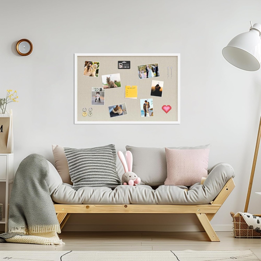 Cork Board 30x20 Inches Linen  - Home Decor Vision Board 评论和价格
