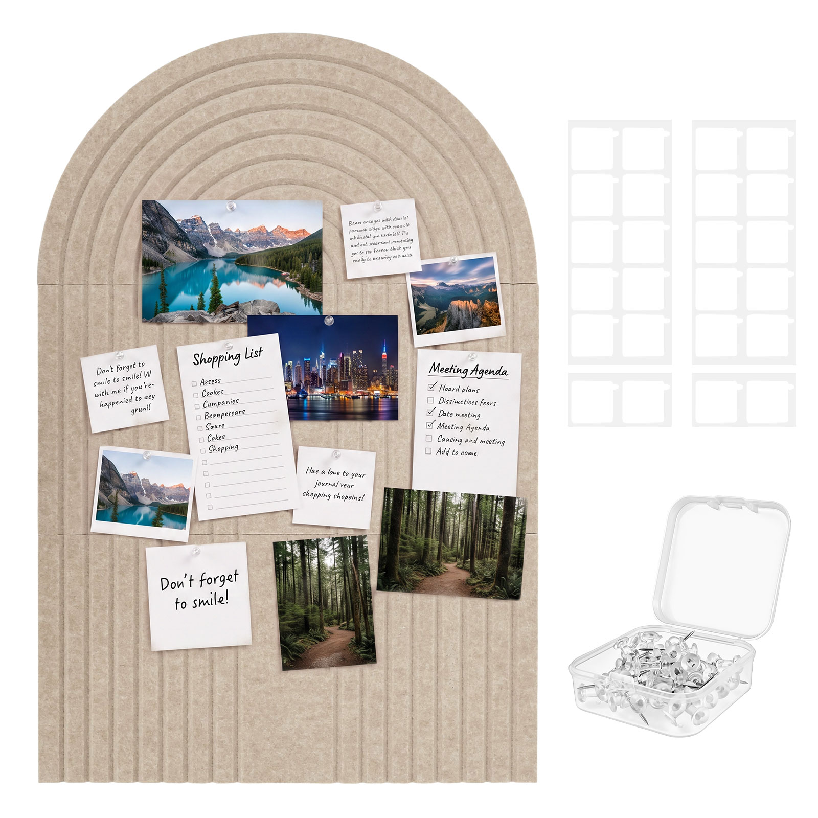 Large Arched Felt Bulletin Boa - Home Decor Vision Board 评论和价格