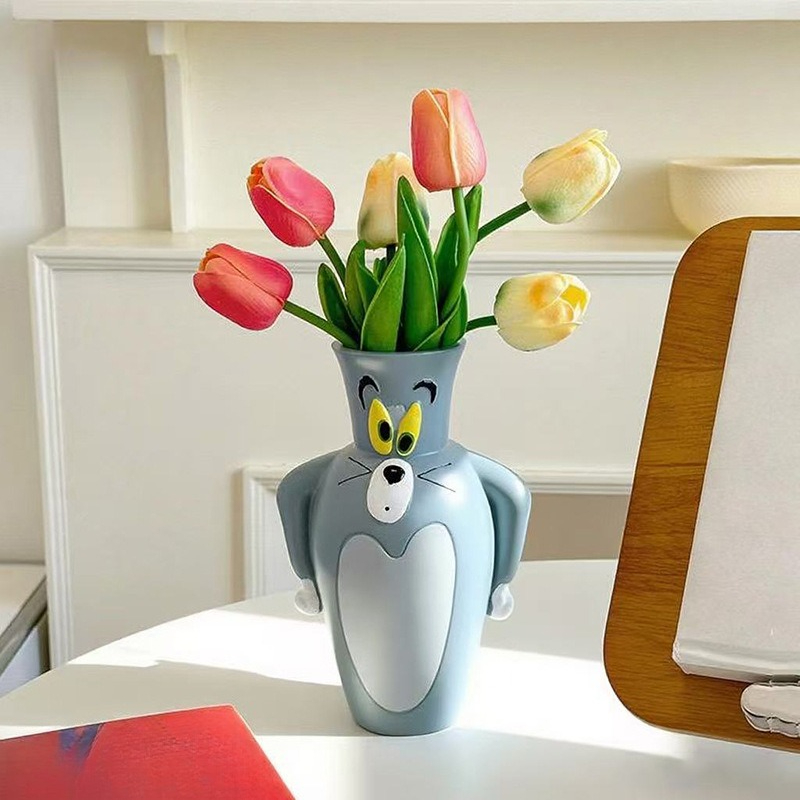 Cartoon Tom New and Jerry New  - Home Decor Vase With Flowers 评论和价格