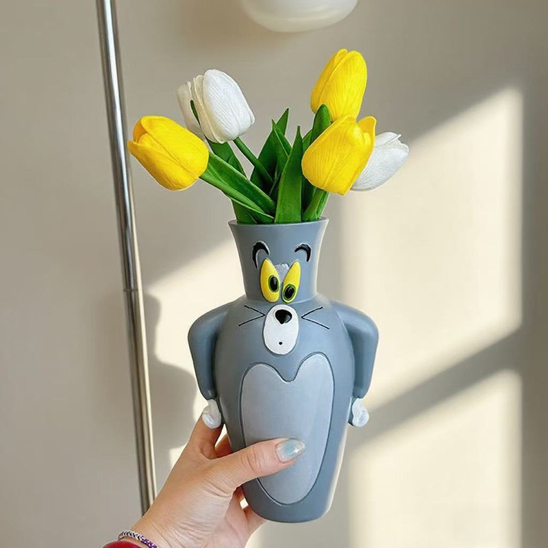 Cartoon Tom New and Jerry New  - Home Decor Vase With Flowers 评论和价格