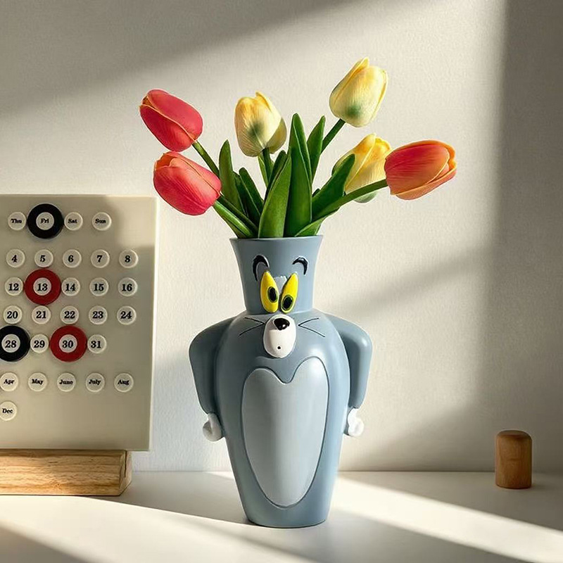 Cartoon Tom New and Jerry New  - Home Decor Vase With Flowers 评论和价格