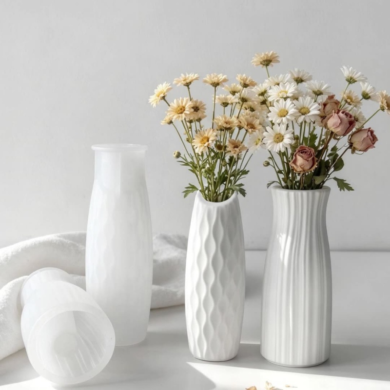 DIY Flat/Bevel Opening Vase Pl - Home Decor Vase With Flowers 评论和价格