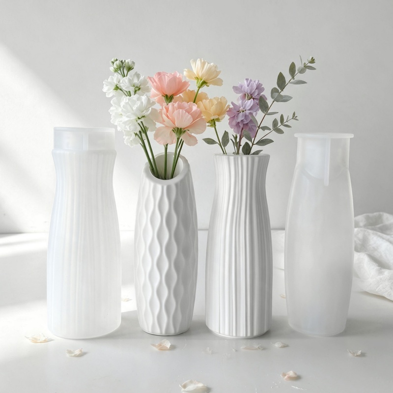 DIY Flat/Bevel Opening Vase Pl - Home Decor Vase With Flowers 评论和价格