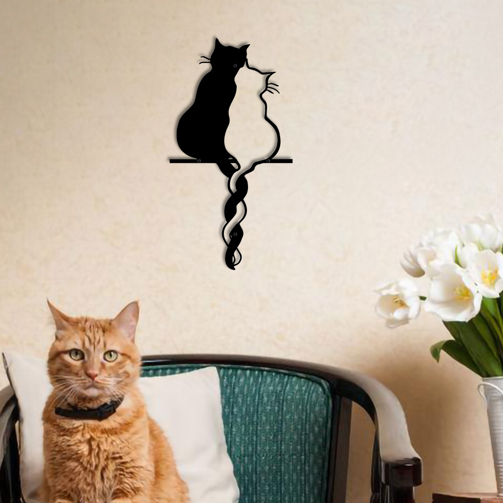 Metal Lovers Cat Wall Art Hang - Home Decor Y2K 评论和价格