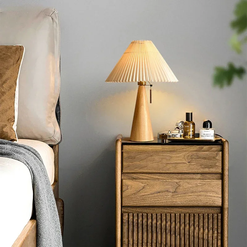 Retro Pleated Table Lamp Nordi - Home Decor Lamp 评论和价格