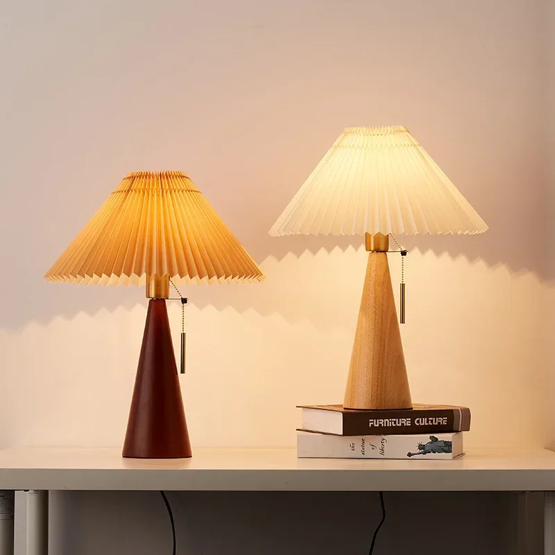 Retro Pleated Table Lamp Nordi - Home Decor Lamp 评论和价格