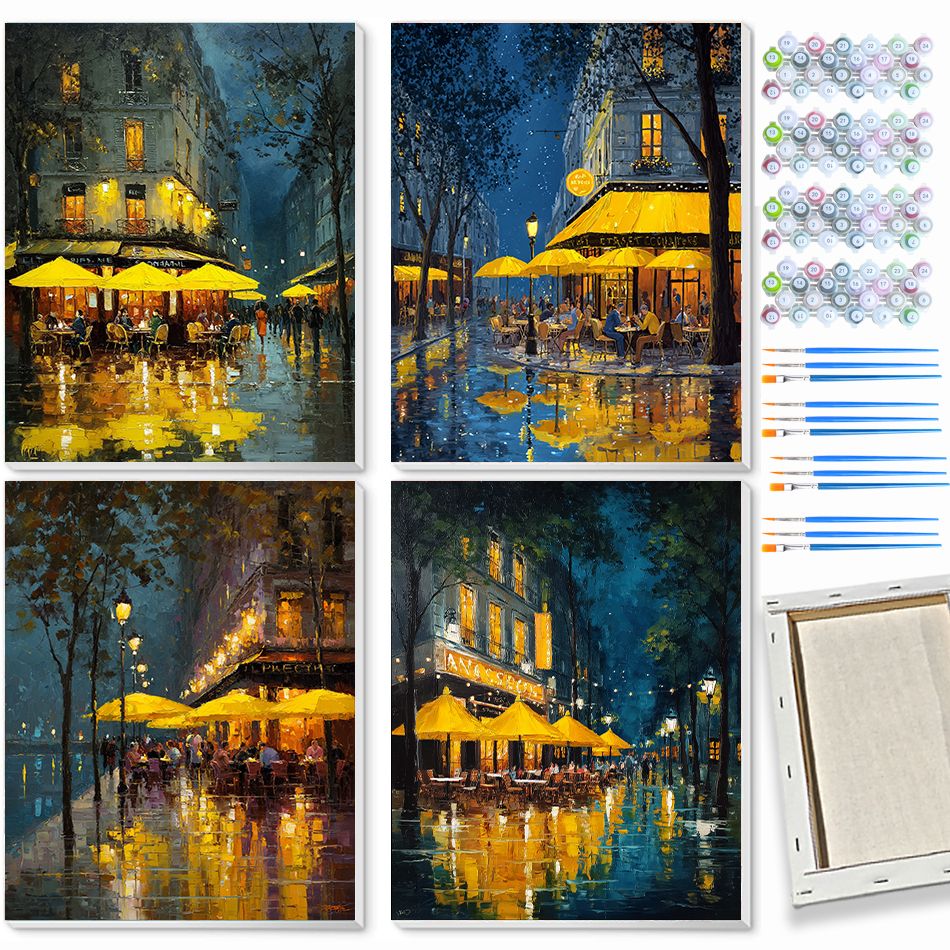 CHENISTORY night view Paint By - Home Decor Diy Ideas 评论和价格