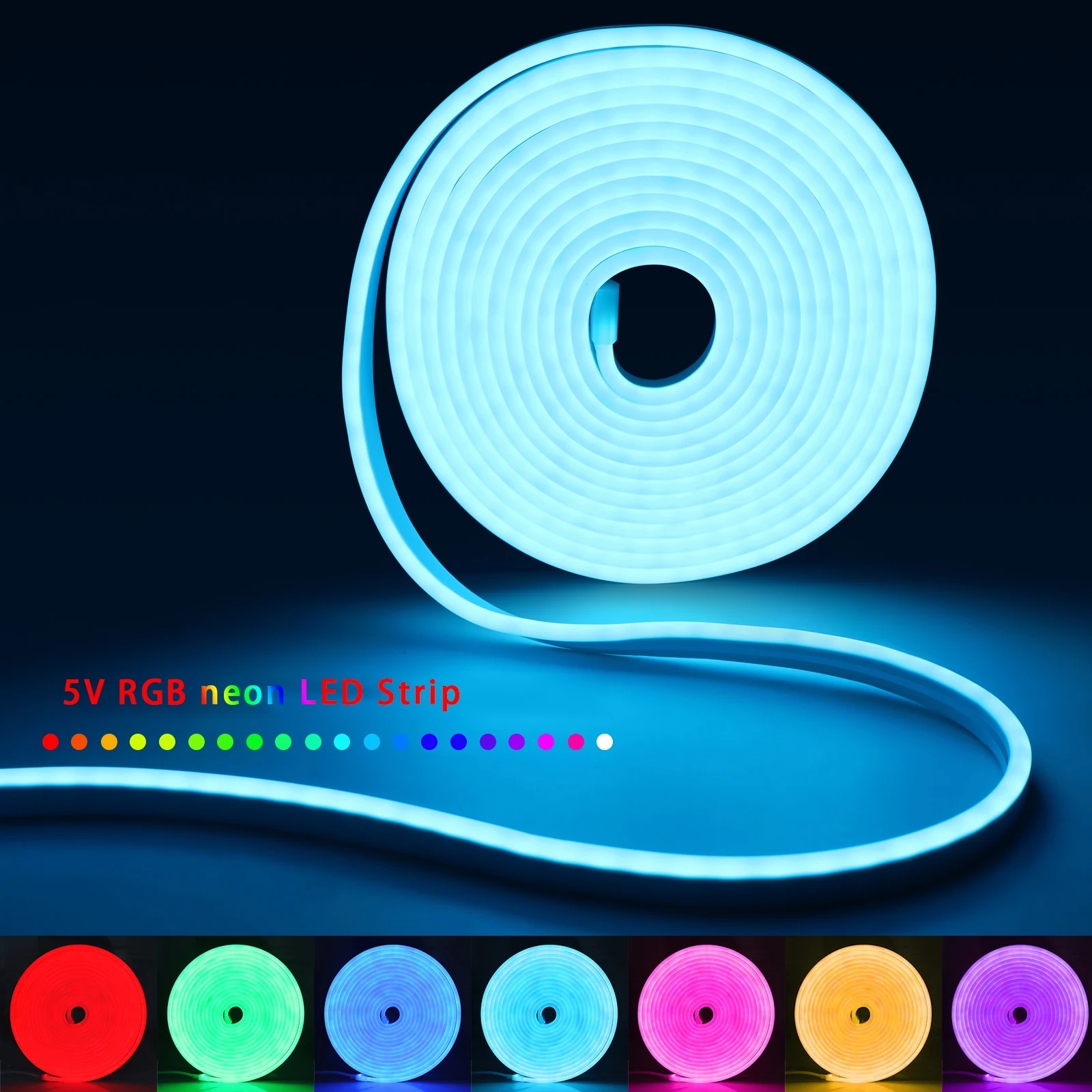1-5m RGB LED Neon Strip Light  - Home Decor Lamp 评论和价格